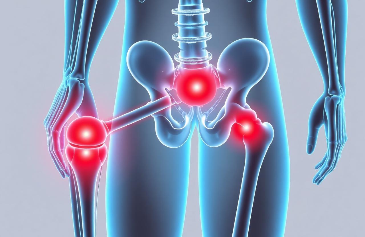 Schéma médical d'articulations enflammées